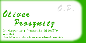 oliver prosznitz business card